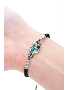 Bratara Dama OwlPearl Menta Rosu SI Negru