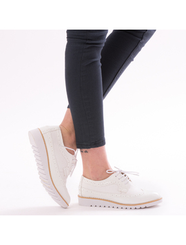 Pantofi Dama OxfordSchool Alb