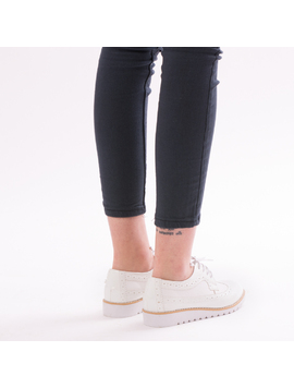 Pantofi Dama OxfordSchool Alb