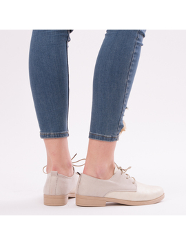 Pantofi Dama ShineySnake Bej