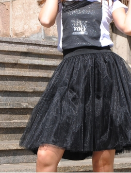Fusta Midi Tulle Rockferry Neagra