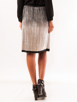Fusta Metalica Cu Pliuri Trendy Argintie