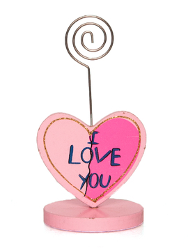 Inima Pe Suport De Lemn I Love You Roz