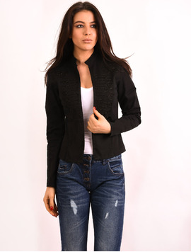 Jacheta Dama Cu Guler Tunica Dance Neagra