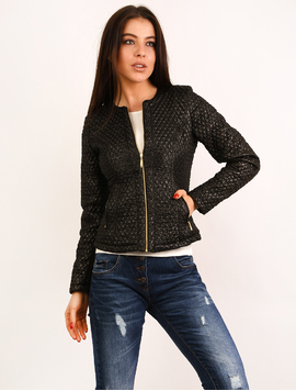 Jacheta Dama Cu Cusaturi Decorative Equip Neagra