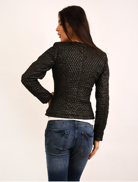 Jacheta Dama Cu Cusaturi Decorative Equip Neagra