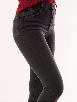 Jeans Dama Cu Fermoare Confidence Negri
