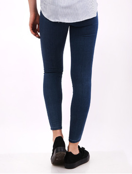 Jeans Dama Cu Talie Inalta Build Bleumarin Deschis