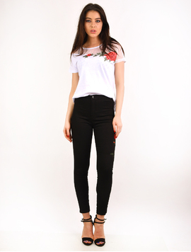Jeans Dama Cu Broderie Lucky Negri