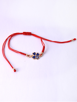 Martisor Bratara Reglabila Cu Pandantiv Floare Impact Albastru