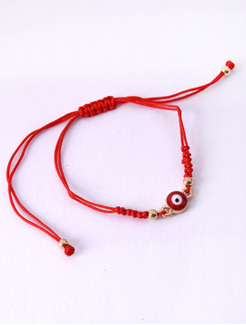 Martisor Bratara Reglabila Cu Pandantiv Ochiul Lui Horus Mic Rosu