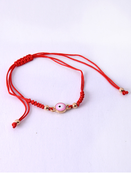 Martisor Bratara Reglabila Cu Pandantiv Ochiul Lui Horus Mic Roz