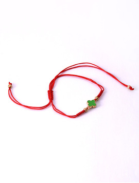 Martisor Bratara Reglabila Cu Pandantiv Floare Impact Verde