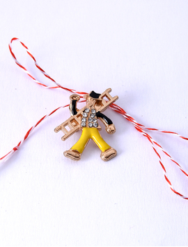 Martisor Brosa Corsar Cu Strasuri Brilliant Galben