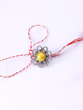Martisor Brosa Floare Cu Piatra Glow Galben