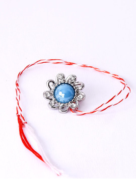 Martisor Brosa Inima Cu Piatra Glow Albastru Deschis