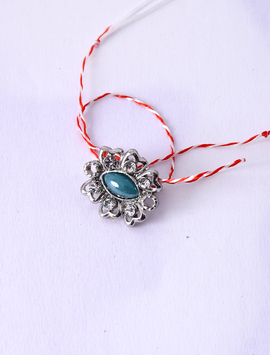 Martisor Brosa Floare Cu Piatra Glow Turcoaz