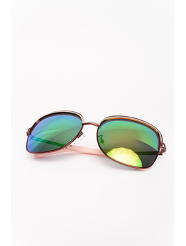 Ochelari De Soare Dama Cu Lentila Oglinda Spring Lover Grena Si Verde