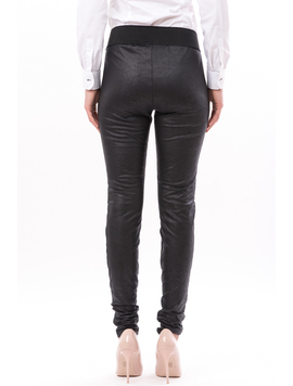 Pantalon Dama Matlasat Stil Colant WarmLether Negru