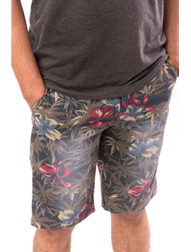 Pantaloni Barbati Scurti Cu Imprimeu Floral Kaky