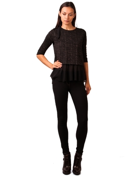 Pantaloni Dama Blug Stil Colant Relax Negri