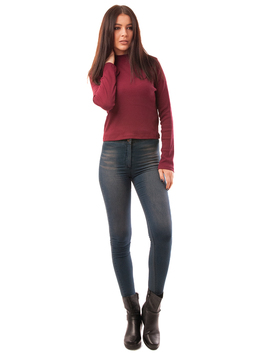 Pantaloni Dama Mulati Stil Jeans Beyond Albastri