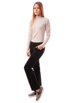 Pantaloni Dama Din Catifea Diamond Negri