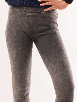 Pantaloni Dama Blug Stil Colant Wish Gri Prespalat