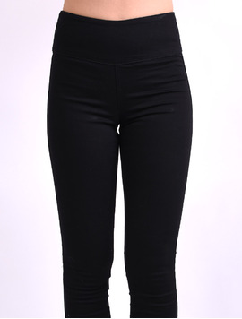 Pantaloni Dama Cu Talie Inalta Friend Negri