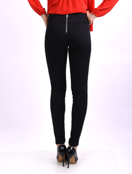 Pantaloni Dama Cu Talie Inalta Friend Negri