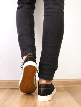 Pantofi Barbati Sport Cu Siret Denim New Negri