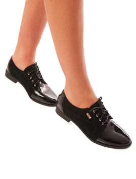 Pantofi Dama Cu Siret Awesome Negri