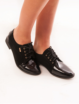 Pantofi Dama Cu Siret Awesome Negri