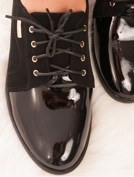 Pantofi Dama Cu Siret Awesome Negri