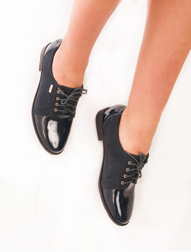 Pantofi Dama Cu Siret Awesome Bleumarin