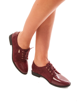 Pantofi Dama Cu Siret Awesome Grena