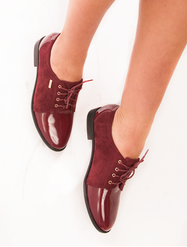 Pantofi Dama Cu Siret Awesome Grena
