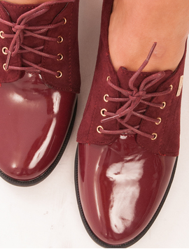 Pantofi Dama Cu Siret Awesome Grena