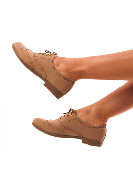 Pantofi Dama Tip Oxford Full Day Bej