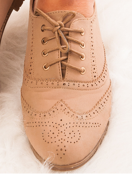 Pantofi Dama Tip Oxford Full Day Bej