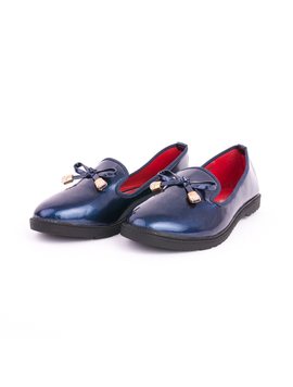 Pantofi Dama Cu Fundita Fancy Bleumarin