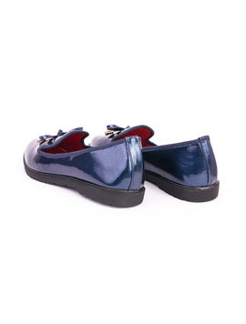 Pantofi Dama Cu Fundita Fancy Bleumarin