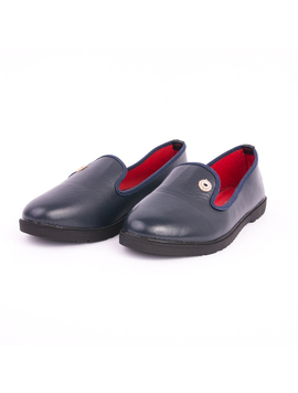 Pantofi Dama Cu Floare Si Pietricele Flower Up Bleumarin
