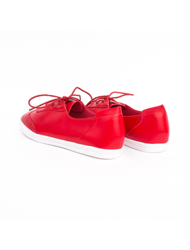 Pantofi Dama Cu Siret FashionSport Rosu