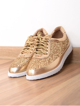Pantofi Dama Casual Brilliant Aurii