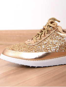 Pantofi Dama Casual Brilliant Aurii