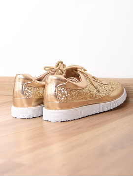 Pantofi Dama Casual Brilliant Aurii