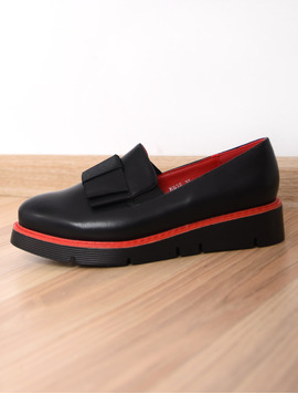 Pantofi Dama Casual Leader Negru Si Rosu
