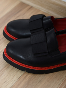Pantofi Dama Casual Leader Negru Si Rosu