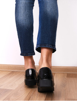 Pantofi Dama Casual Cu Franjuri Blanket Negri
